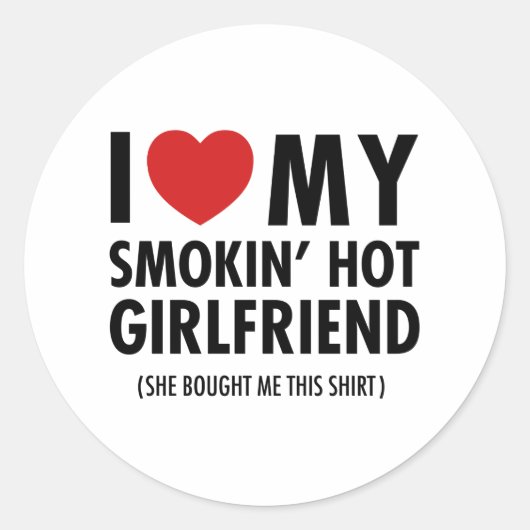 Hot_Girl Ronde Sticker (Voorkant)