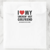 Hot_Girl Ronde Sticker (Tas)