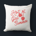 Hot girl summer kussen<br><div class="desc">Cherry Red Version

with back and front sides

Summer is coming</div>