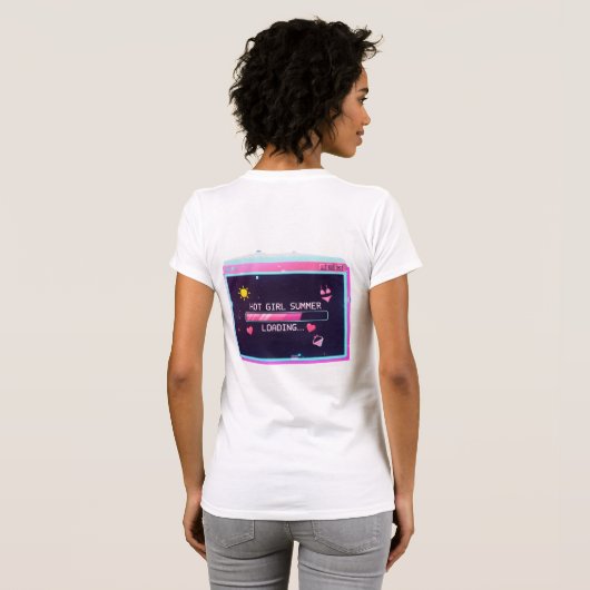 Hot Girl Summer Loading Pixel T-shirt (Achterkant volledig)