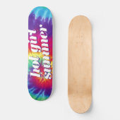 Hot Girl Summer Pink Blue Tie Dye Skateboard (Voorkant)