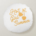 Hot Girl Summer Rond Kussen<br><div class="desc">Front and Back Design

Summer is coming!</div>