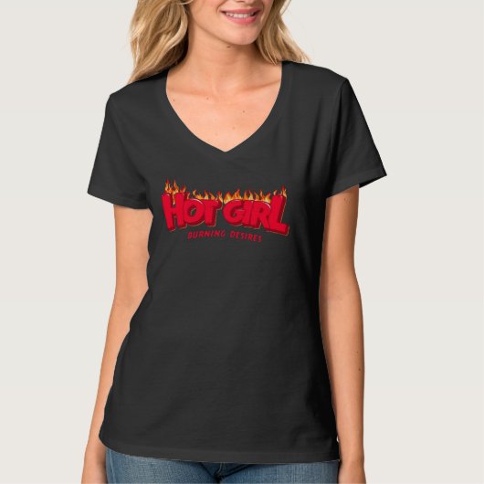 Hot girl t-shirt (Voorkant)