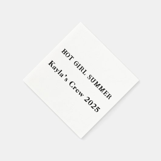 Hot Girl Zomer Aangepaste Servetten – Meisjes Trip (Hoek)