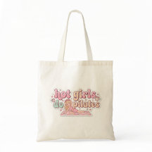 Hot Girls Do Pilates Aesthetic Tote Bag