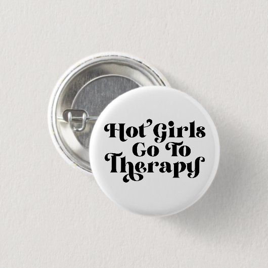 Hot Girls gaan naar therapie Ronde Button 3,2 Cm (Voorkant /achterkant)