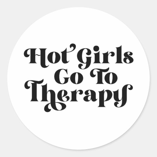Hot Girls gaan naar therapie Ronde Sticker (Voorkant)