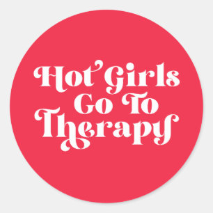 Hot Girls gaan naar therapie Ronde Sticker
