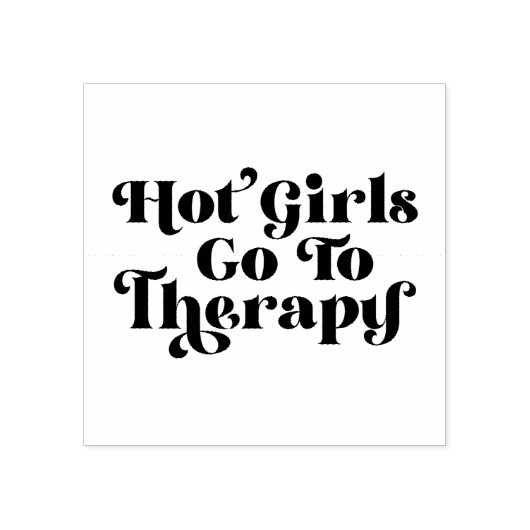 Hot Girls gaan naar therapie Rubberstempel (Afrduk)