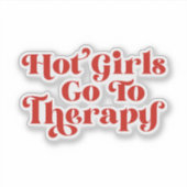 Hot Girls gaan naar therapie Sticker (Voorkant)