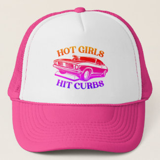 Hot Girls Hit Curbs - Roze regenboog Trucker Pet