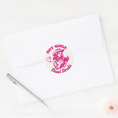 Hot Girls Lees Boeken Bookish Pink Book Lover Ronde Sticker (Envelop)