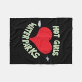 Hot Girls Love Water Parks Heart Arrow  Fleece Deken (Voorkant (Horizontaal))