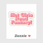 Hot Girls Read Fantasy - Een sterrenroze voor boek Sticker (Vel)