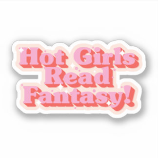 Hot Girls Read Fantasy - Een sterrenroze voor boek Sticker