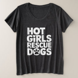 Hot Girls Reddingshonden Grote Maat T-shirt