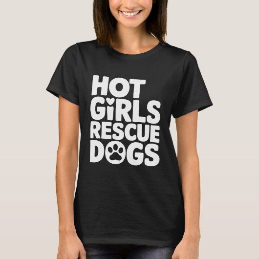 Hot Girls Reddingshonden T-shirt (Voorkant)