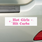 Hot Girls slaan stokken aan Bumpersticker (Op auto)