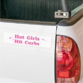 Hot Girls slaan stokken aan Bumpersticker (Op Truck)