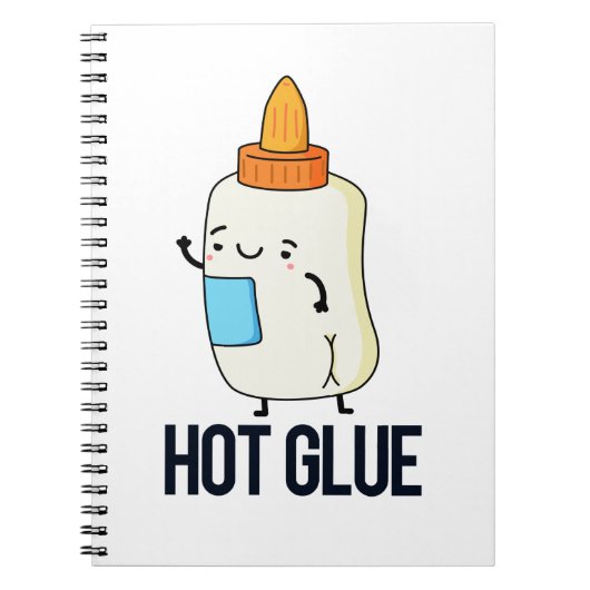Hot Glue Funny Pun Notitieboek (Voorkant)