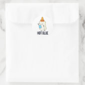 Hot Glue Funny Pun Ronde Sticker (Tas)