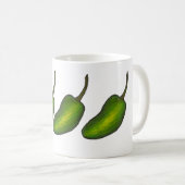 Hot Green Jalapeno Pepper Peppers Jalapenos Mok (Voorkant rechts)