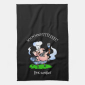 Hot griller varken roker zwart theedoek (Verticaal)