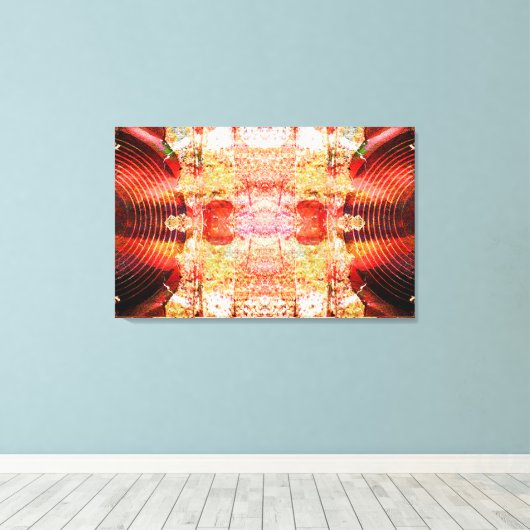 Hot-grunge luidsprekers canvas afdruk (Insitu (Houten vloer))