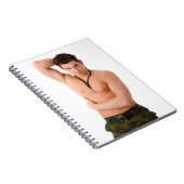Hot Guy Gym Dude Big Biceps Weight Training Camo Notitieboek (Rechterzijde)