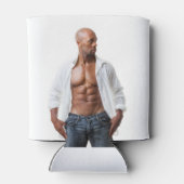 Hot Guy Nice Pecs gespierd Abs Beach Shirtless Blikjeskoeler (Achterkant)