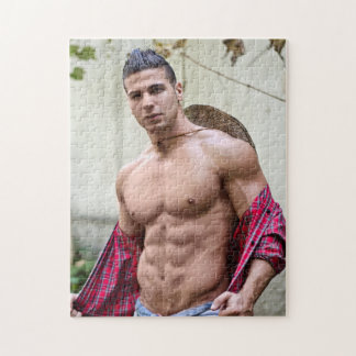 Hot Guy Sexy Bare Chest Open Shirt Hunk Legpuzzel