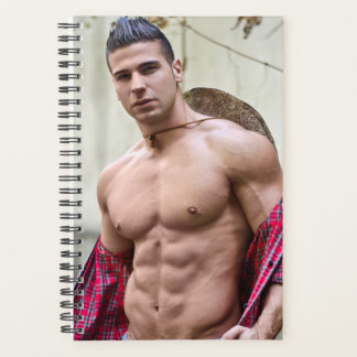 Hot Guy Sexy Bare Chest Open Shirt Hunk Planner