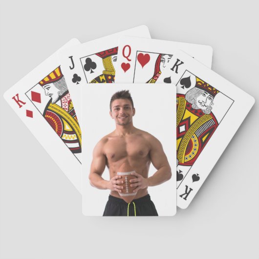 Hot Guy Sexy Shirtless Musea Football Stud Hunk P Pokerkaarten (Achterkant)