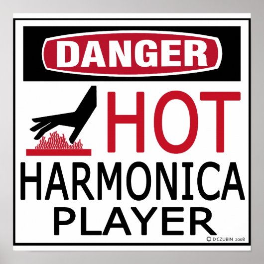 Hot Harmonica Player Poster (Voorkant)
