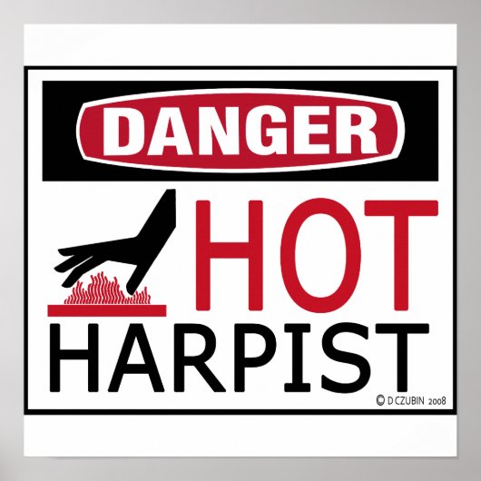 Hot Harpist Poster (Voorkant)