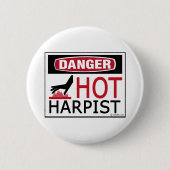 Hot Harpist Ronde Button 5,7 Cm (Voorkant)