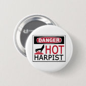 Hot Harpist Ronde Button 5,7 Cm (Voorkant /achterkant)