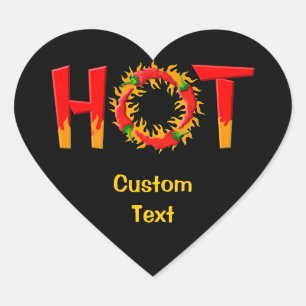HOT HART STICKER