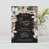 Hot Havana Nights Tropisch Cubaans Bachelorette Kaart (Staand voorkant)