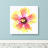 Hot Hibiscus Canvas Afdruk (Insitu (Houten vloer))