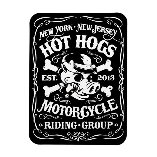 Hot Hogs 3" x 4" magneet (Verticaal)
