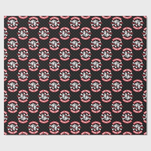 Hot Hogs™ Classic Black Gift Wrap Cadeaupapier (Vlak)