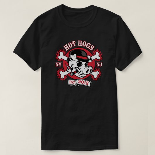 Hot Hogs™ Classic Mannen Black Passenger T-Shirt (Design voorkant)