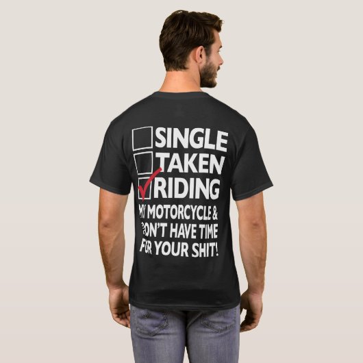 Hot-Hogs™ Classic Mannen Black Riding T-Shirt (Achterkant volledig)