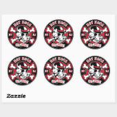 Hot Hogs™ Classic ronde Sticker (Vel)