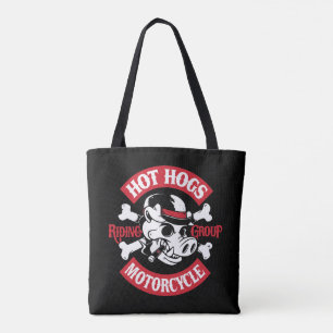 Hot-Hogs™ Classic zwarte dubbelzijdige Canvas ta Tote Bag