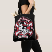 Hot-Hogs™ Classic zwarte dubbelzijdige Canvas tas (Dichtbij)