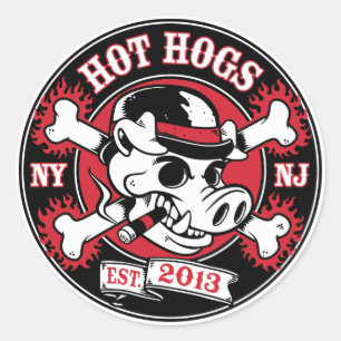 Hot-Hogs™ Klassieke Round Sticker
