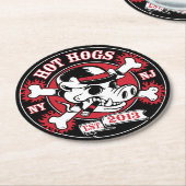 Hot-Hogs™ Klassieke zwarte Onderzetters (Gebogen)