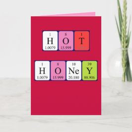 Hot Honey periodieke tabel Valentijn kaart